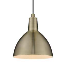 Halo Design Metropole Pendant Light - O 15cm Size:  15cm, Colour: Antique Brass
