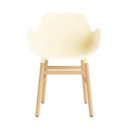 Normann Copenhagen Form Armchair - Cream - Oak Legs Shell Colour: Cream, Leg Colour: Oak - thumbnail 2