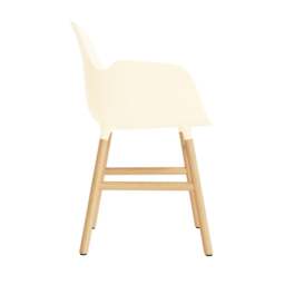 Normann Copenhagen Form Armchair - Cream - Oak Legs Shell Colour: Cream, Leg Colour: Oak - thumbnail 3