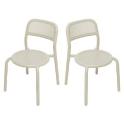 Fatboy Set of 2 Toni Stackable Garden Armchairs - Desert Colour: Desert