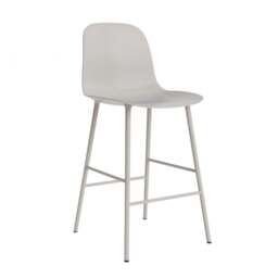 Normann Copenhagen Form Bar Chair - 65cm - Warm Grey Shell Colour: Warm Grey