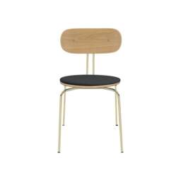 Umage Curious Dining Chair - Oak - Brass Legs - Shadow Cushion Leg Colour: Brass Legs, Colour: Shadow - thumbnail 2