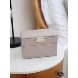 Stackers Faux Leather Mini Jewellery Box - Set of 2 Colour: Taupe - thumbnail 5