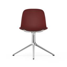 Normann Copenhagen Form Chair Swivel - 4 Leg - Red - Aluminium Legs Shell Colour: Red, Leg Colour: Aluminium - thumbnail 4