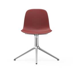 Normann Copenhagen Form Chair Swivel - 4 Leg - Red - Aluminium Legs Shell Colour: Red, Leg Colour: Aluminium - thumbnail 2