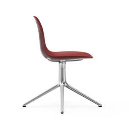 Normann Copenhagen Form Chair Swivel - 4 Leg - Red - Aluminium Legs Shell Colour: Red, Leg Colour: Aluminium - thumbnail 3