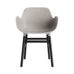 Normann Copenhagen Form Armchair - Warm Grey - Black Oak Legs Shell Colour: Warm Grey, Leg Colour: Black Oak - thumbnail 2