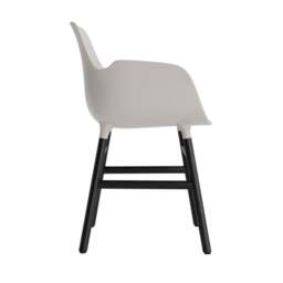 Normann Copenhagen Form Armchair - Warm Grey - Black Oak Legs Shell Colour: Warm Grey, Leg Colour: Black Oak - thumbnail 3