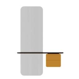 Umage One More Look Storage Mirror - Dark Oak - Saffron Yellow Colour: Saffron Yellow - thumbnail 2