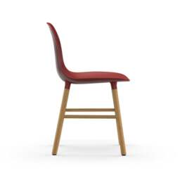 Normann Copenhagen Form Chair - Red - Oak Legs Shell Colour: Red, Leg Colour: Oak - thumbnail 3