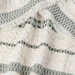 Lands Downunder Lisbon Stripe Cotton Throw - Olive - thumbnail 4