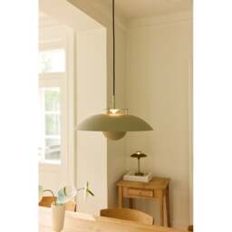 Halo Design Stepp Pendant Light - 46cm - Sand/Antique Brass Size: O 46cm, Colour: Sand / Antique Brass - thumbnail 2
