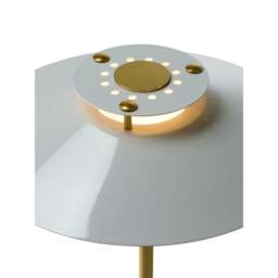 Halo Design Rivoli Table Lamp Colour: Glossy Grey / Brass - thumbnail 3