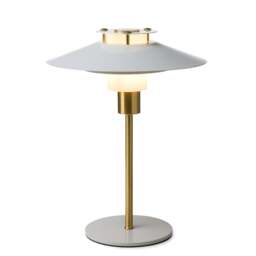 Halo Design Rivoli Table Lamp Colour: Glossy Grey / Brass - thumbnail 1