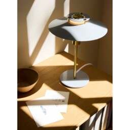 Halo Design Rivoli Table Lamp Colour: Glossy Grey / Brass - thumbnail 2