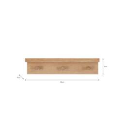 Garden Trading Hambledon Peg Shelf - Natural - Small - 3 Pegs Size: Small - thumbnail 4