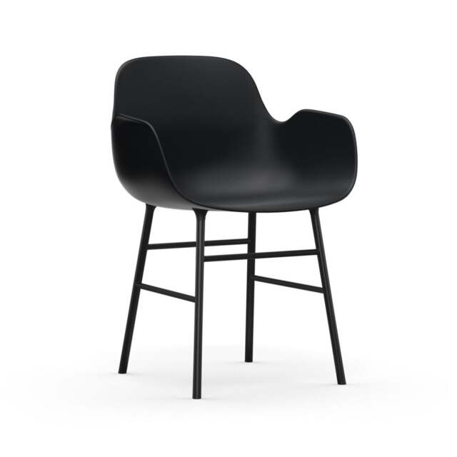 Normann Copenhagen Form Armchair - Black - Black Legs Shell Colour: Black, Leg Colour: Matching Shell Colour - image 1