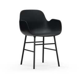 Normann Copenhagen Form Armchair - Black - Black Legs Shell Colour: Black, Leg Colour: Matching Shell Colour - thumbnail 1