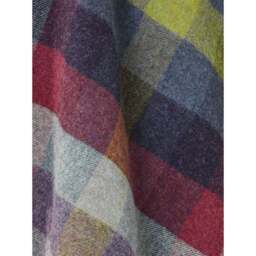 Bronte By Moon Harlequin Check Pure New Wool Throw - Moorland - thumbnail 2