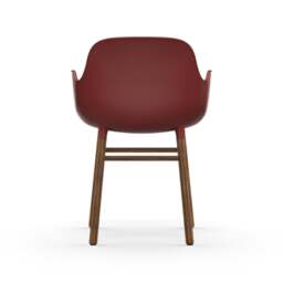 Normann Copenhagen Form Armchair - Red - Walnut Legs Shell Colour: Red, Leg Colour: Walnut - thumbnail 4