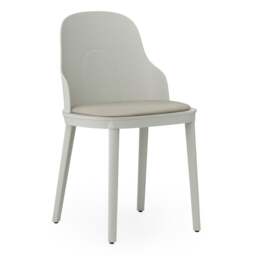 Normann Copenhagen Allez Chair - Warm Grey - Polypropylene Legs - Warm Grey/Ultra 41584 Leather Upholstered Seat Colour: Warm Grey, Leg Colour: Polypr - thumbnail 1