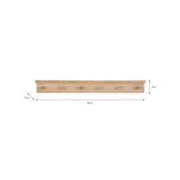 Garden Trading Hambledon Peg Shelf - Natural - Large - 6 Pegs Size: Large - thumbnail 4