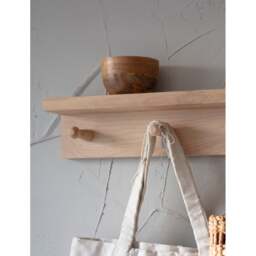 Garden Trading Hambledon Peg Shelf - Natural - Large - 6 Pegs Size: Large - thumbnail 3
