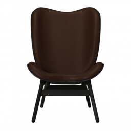 Umage A Conversation Piece Armchair - Tall - Black Oak - Hope Leather Brown Wood: Black Oak, Colour: Brown - thumbnail 2