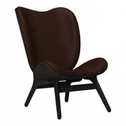 Umage A Conversation Piece Armchair - Tall - Black Oak - Hope Leather Brown Wood: Black Oak, Colour: Brown