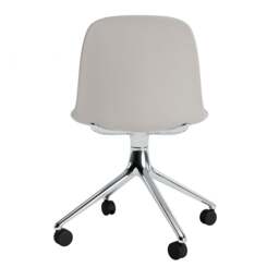 Normann Copenhagen Form Chair Swivel - 4 Wheel - Warm Grey - Aluminium Legs Shell Colour: Warm Grey, Leg Colour: Aluminium - thumbnail 4
