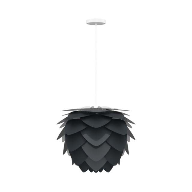Umage Aluvia Pendant Light Shade - Anthracite Grey - Medium with White Rosette Cord Set With or Without Cord Set: With White Rosette Cord Set - image 1