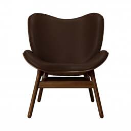 Umage A Conversation Piece Armchair - Low - Dark Oak - Hope Leather Brown Wood: Dark Oak, Colour: Brown - thumbnail 2