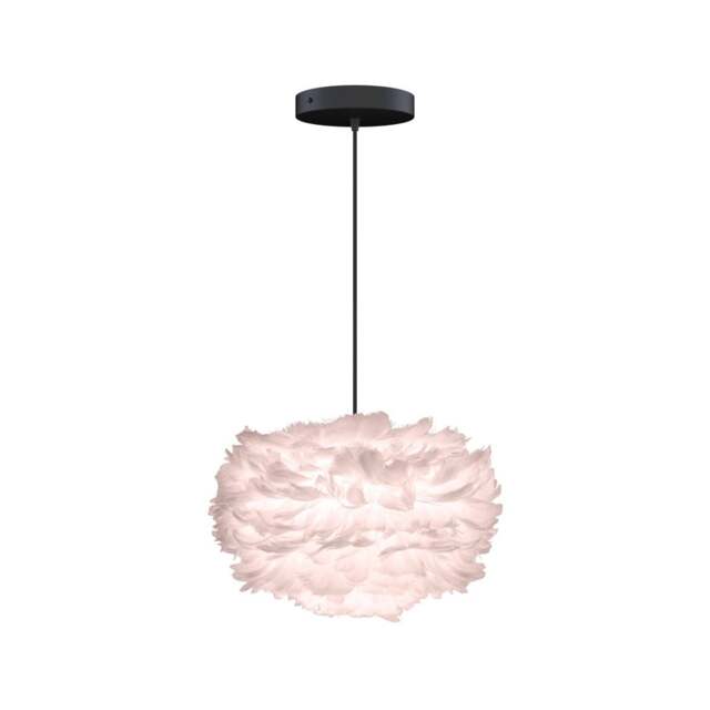 Umage Eos Feather Pendant Shade - Light Rose - Mini - 35cm with Black Rosette Cord Set With or Without Cord Set: With Black Rosette Cord Set - image 1