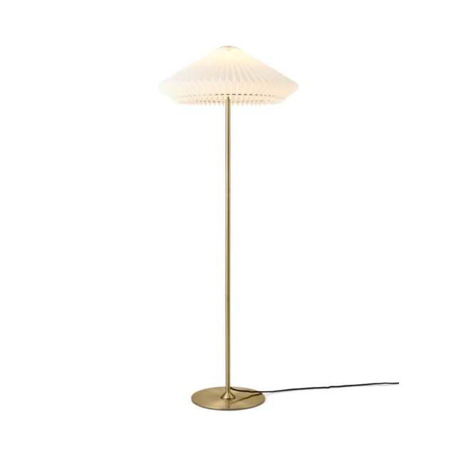 Halo Design Paris Floor Light - O56cm - Clean White Shade - Antique Brass Colour: Antique Brass - image 1