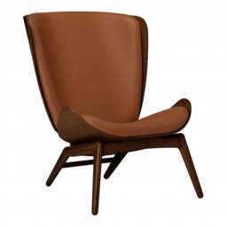 Umage The Reader Armchair - Dark Oak - Hope Leather Cognac Wood: Dark Oak, Colour: Cognac