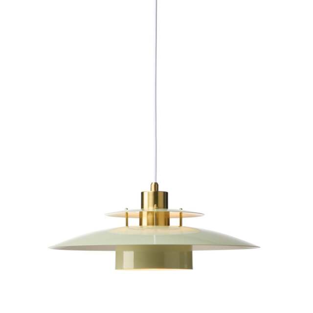 Halo Design Sorup Pendant Light - O 40 cm Colour: Glossy Green / Brass - image 1