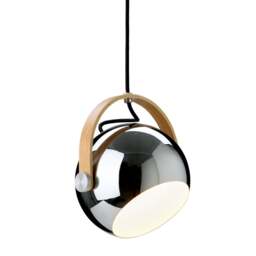 Halo Design DC Ball Pendant Light - O 18cm - Chrome Colour: Chrome