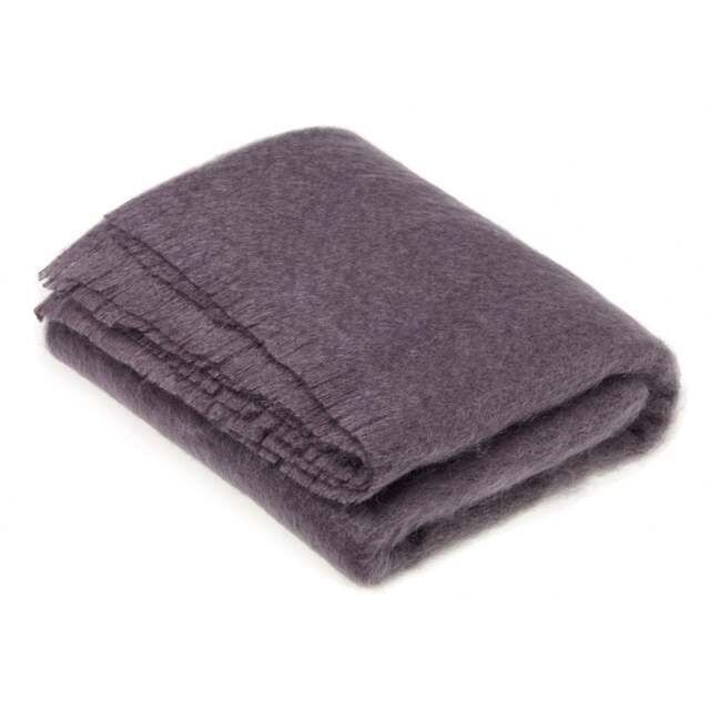 Bronte By Moon Luxury Mohair Throw - Plum Colour: Plum - image 1