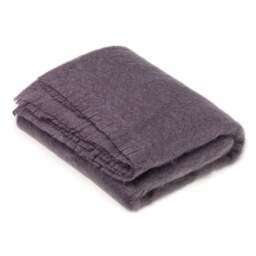 Bronte By Moon Luxury Mohair Throw - Plum Colour: Plum - thumbnail 1