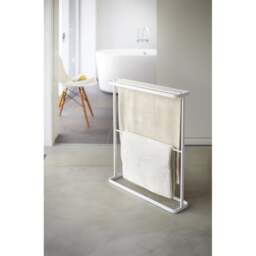 Yamazaki Tower Bath Towel Hanger - White - thumbnail 2
