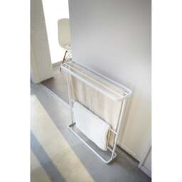 Yamazaki Tower Bath Towel Hanger - White - thumbnail 4