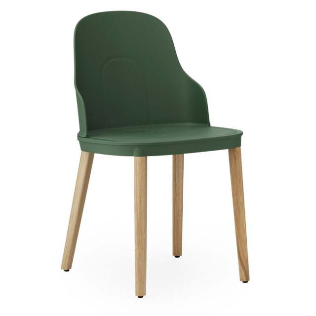 Normann Copenhagen Allez Chair - Park Green - Lacquered Oak Legs - Polyamide Seat Colour: Park Green, Leg Colour: Lacquered Oak, Seat Option: Polyamid - image 1