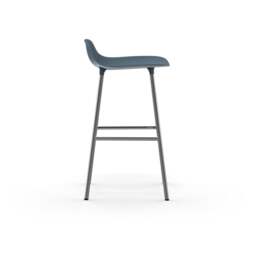 Normann Copenhagen Form Barstool - 65cm - Blue - Chrome Legs Shell Colour: Blue, Leg Colour: Chrome - thumbnail 3