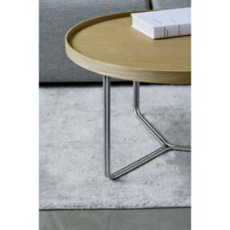 Wireworks DT66 Round Coffee Side Table - Oak - thumbnail 6