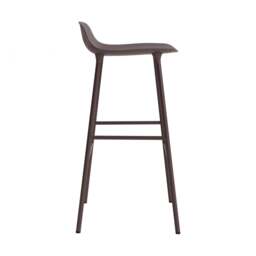 Normann Copenhagen Form Barstool - 75cm - Brown - Brown Legs Shell Colour: Brown, Leg Colour: Matching Shell Colour - thumbnail 3