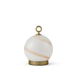Halo Design Stockholm Battery Table Lamp - Marble Brown Colour: Marble Brown - thumbnail 2