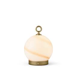 Halo Design Stockholm Battery Table Lamp - Marble Brown Colour: Marble Brown