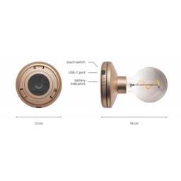 Humble Bee Cordless Wall Light - Gold - Frosted Bulb - thumbnail 7