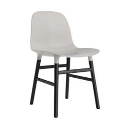 Normann Copenhagen Form Chair - Warm Grey - Black Oak Legs Shell Colour: Warm Grey, Leg Colour: Black Oak - thumbnail 1