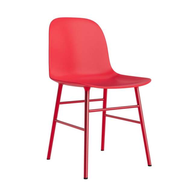Normann Copenhagen Form Chair - Bright Red - Bright Red Legs Shell Colour: Bright Red, Leg Colour: Matching Shell Colour - image 1
